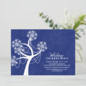 Schneeflocken Tremmiedeeisen Nachtleben Feiertag e Einladung (Stehend Vorderseite)