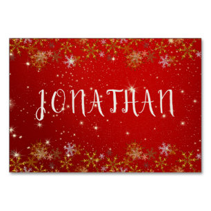 Schneeflocken Twinkling Stars Weihnachten Platzkar Tischnummer