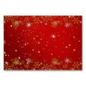 Schneeflocken Twinkling Stars Weihnachten Platzkar Tischnummer (Rückseite)