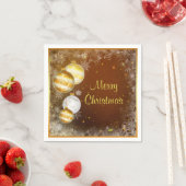 Schneeflocken u. Flitter "frohe Weihnachten " Serviette (Beispiel)