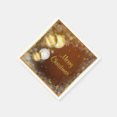 Schneeflocken u. Flitter "frohe Weihnachten " Serviette (Ecke)
