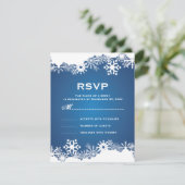 Schneeflocken-UAWG RSVP Karte (Stehend Vorderseite)
