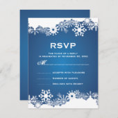 Schneeflocken-UAWG RSVP Karte (Vorne/Hinten)