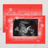 Schneeflocken Ultrasound Holiday Card Feiertagskarte (Vorne/Hinten)
