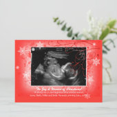 Schneeflocken Ultrasound Holiday Card Feiertagskarte (Stehend Vorderseite)