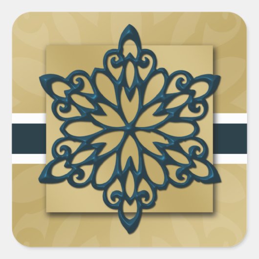 Schneeflocken-Umschlag Aufkleber (Vorderseite)