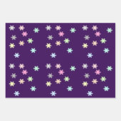 Schneeflocken Umschlagpapier 3 Flachblätter Geschenkpapier Set (Vorderseite 3)