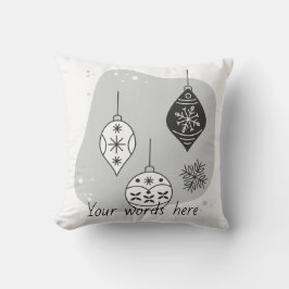 Schneeflocken und Bauernweihen - Weihnachten Kissen