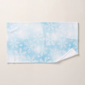 Schneeflocken und blaue Lichter Badhandtuch Set (Handtuch)