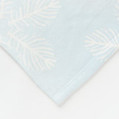 Schneeflocken und blaue Lichter Fleecedecke (Ecke)