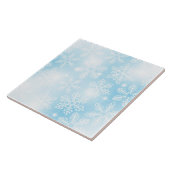 Schneeflocken und blaue Lichter Fliese (Seite)