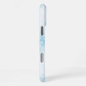 Schneeflocken und blaue Lichter iPhone Hülle (Rechte Seite)