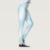 Schneeflocken und blaue Lichter Leggings (Rechts)