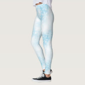 Schneeflocken und blaue Lichter Leggings (Links)