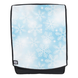 Schneeflocken und blaue Lichter Rucksack