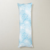 Schneeflocken und blaue Lichter Seitenschläferkissen (Rückseite (Vertikal))