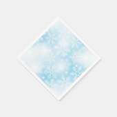 Schneeflocken und blaue Lichter Serviette (Ecke)