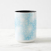 Schneeflocken und blaue Lichter Tasse (Zentrum)