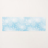 Schneeflocken und blaue Lichter Yogamatte (Rückseite (Horizontal))