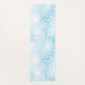 Schneeflocken und blaue Lichter Yogamatte (Rückseite)