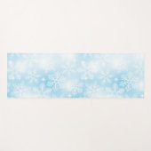 Schneeflocken und blaue Lichter Yogamatte (Vorderseite (Horizontal))
