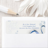 Schneeflocken und blaue Ribbons (Insitu)