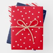 Schneeflocken und Bonbons Geschenkpapier Set (Beispiel)