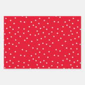 Schneeflocken und Bonbons Geschenkpapier Set (Vorderseite)