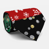 Schneeflocken und Diamanten-Krawatte Krawatte (Gerollt)