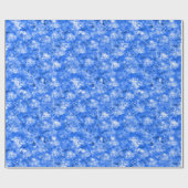 Schneeflocken und Eis in Bright Blue Geschenkpapier (Flach)