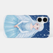 Schneeflocken und Eis iPhone 16 Hülle (Rückseite (Horizontal))