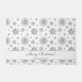 Schneeflocken und Familienname Fußmatte (Vorderseite)