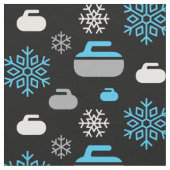 Schneeflocken und Felsbrocken Stoff (Nahaufnahme)