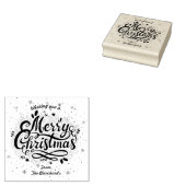 Schneeflocken und Frohe Weihnachten individuell an Gummistempel (Stempel)