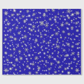 Schneeflocken und Glitzern Nahtloses Muster Geschenkpapier (Flach)