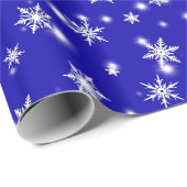 Schneeflocken und Glitzern Nahtloses Muster Geschenkpapier (Rolleneckpunkt)