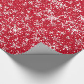 Schneeflocken und Glitzern Nahtloses Muster Geschenkpapier (Ecke)