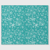 Schneeflocken und Glitzern Nahtloses Muster Geschenkpapier (Flach)