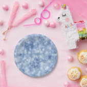 Schneeflocken und Glitzern Pappteller (Party)