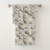 Schneeflocken und Hirsche Badhandtuch Set (Insitu)