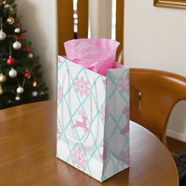 Schneeflocken und Hirsche Kleine Geschenktüte