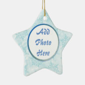 Schneeflocken und Ihr Foto Keramikornament (Rechts)