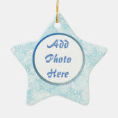 Schneeflocken und Ihr Foto Keramikornament (Vorne)