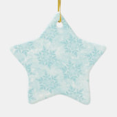 Schneeflocken und Ihr Foto Keramikornament (Hinten)