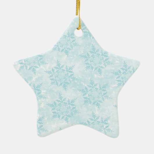 Schneeflocken und Ihr Foto Keramikornament (Hinten)