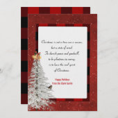 Schneeflocken und Kiefern mit Weihnachten auf kari (Vorne/Hinten)