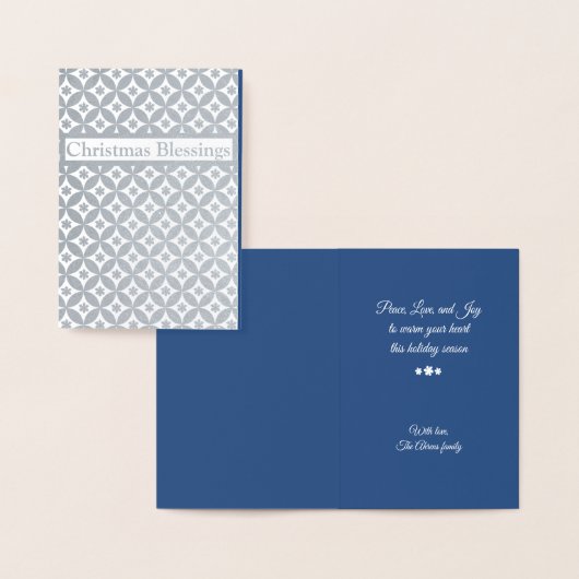 Schneeflocken und Kreise - Silver Foliday Card Folienkarte (Anzeige)