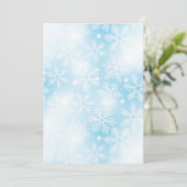Schneeflocken und Lichter auf Blau (Stehend Vorderseite)