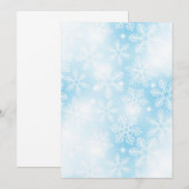 Schneeflocken und Lichter auf Blau (Vorne/Hinten)