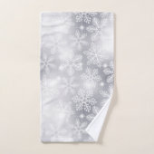Schneeflocken und Lichter Badhandtuch Set (Handtuch)